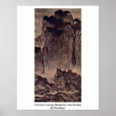 ファン・クアンによる山と小川の旅行者 ポスター (正面)