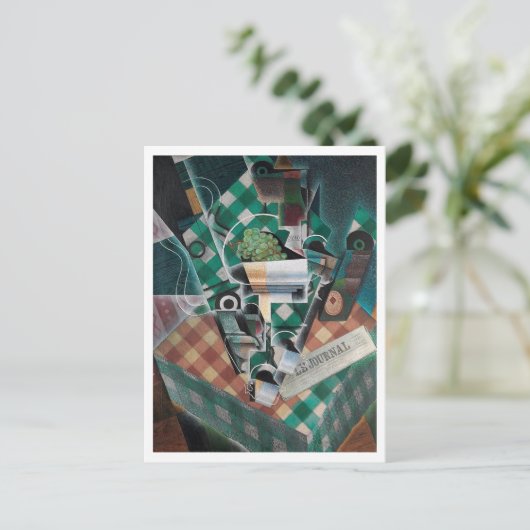 ファン・グリス、静物画モダン画 ポストカード (スタンド正面)