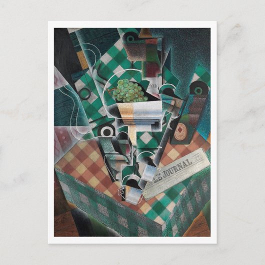 ファン・グリス、静物画モダン画 ポストカード (正面)