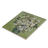 ファン・ゴッホが花瓶に飾ったスティルライフピンクのバラ タイル (側面)