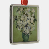 ファン・ゴッホが花瓶に飾ったスティルライフピンクのバラ メタルオーナメント (右)