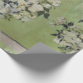 ファン・ゴッホが花瓶に飾ったスティルライフピンクのバラ ラッピングペーパー (角)