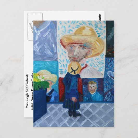 ファン・ゴッホとスーザン・ペイネ=トルトナの自画像 ポストカード (正面/裏面)