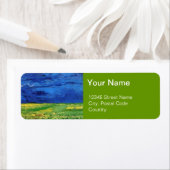 ファン・ゴッホによって曇った空の下の小麦畑。 ラベル (インサイチュ)