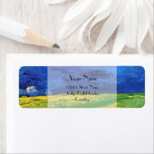 ファン・ゴッホによって曇った空の下の小麦畑。 ラベル (インサイチュ)