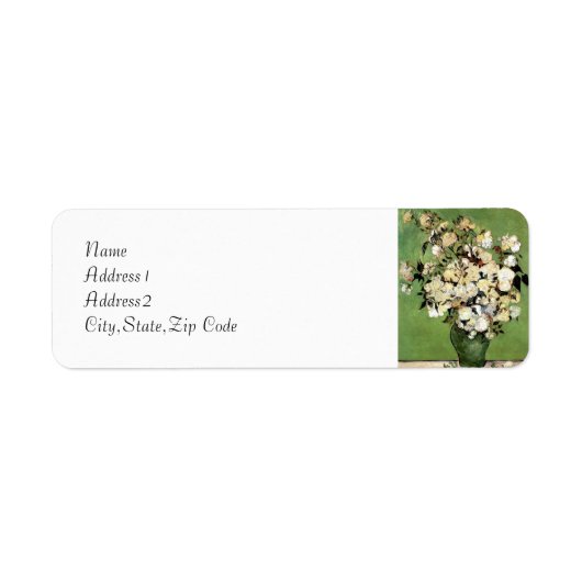 ファン・ゴッホによるバラの花瓶 ラベル (正面)