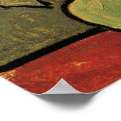 ファン・ゴッホによるバラ・マローズ付きスチルライフ花瓶1890 ポスター (角)