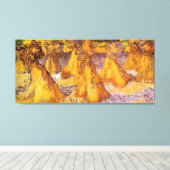 ファン・ゴッホによる小麦の積み重ねフィールド。 キャンバスプリント (インサイチュ (ウッドフロア))