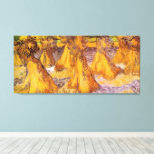 ファン・ゴッホによる小麦の積み重ねフィールド。 キャンバスプリント (インサイチュ (ウッドフロア))