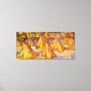 ファン・ゴッホによる小麦の積み重ねフィールド。 キャンバスプリント