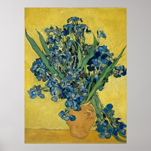 ファン・ゴッホによる虹彩の花瓶 – Still Life ポスター (正面)
