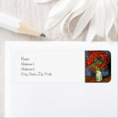 ファン・ゴッホによる赤いケシの花瓶 ラベル (インサイチュ)