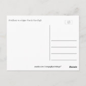 ファン・ゴッホによる銅花瓶の中の油蔵 ポストカード (裏面)