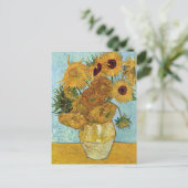 ファン・ゴッホによる12人のひまわり花瓶 ポストカード (スタンド正面)