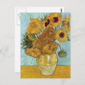 ファン・ゴッホによる12人のひまわり花瓶 ポストカード (正面/裏面)