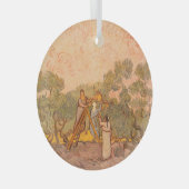 ファン・ゴッホのオリーブ狩りの女性： ガラスオーナメント (正面右)