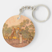 ファン・ゴッホのオリーブ狩りの女性: キーホルダー (裏面)