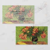 ファン・ゴッホのオレアンダースと本を持つ静物壺 名刺 (正面/裏面)