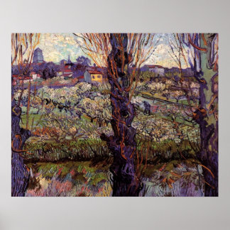 ファン・ゴッホのオーチャード・イン・ブロッサム・オブ・アルレス ポスター