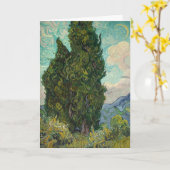 ファン・ゴッホのサイプレス空白の: カード (黄色い花)