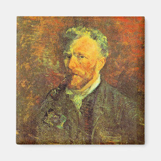 ファン・ゴッホのテーブルに自分の肖像画とパイプ マグネット