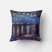 ファン・ゴッホのローネでの星空の夜 クッション (裏面)