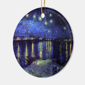 ファン・ゴッホのローネでの星空の夜 セラミックオーナメント (左)