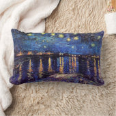 ファン・ゴッホのローネでの星空の夜 ランバークッション (ブランケット)