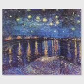 ファン・ゴッホのローネでの星空の夜。ヴィンテージ ラッピングペーパー (フラット)