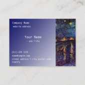 ファン・ゴッホのローネでの星空の夜 名刺 (裏面)