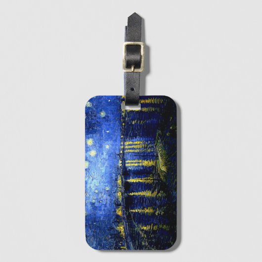 ファン・ゴッホのローネ上空での星空の夜 ラゲッジタグ (正面縦)