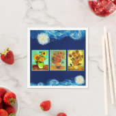 ファン・ゴッホの有名なヒマワリ スタンダードカクテルナプキン (インサイチュ)