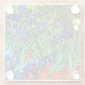ファン・ゴッホの有名なフローラズ絵画・アイリス ガラスコースター (裏面)