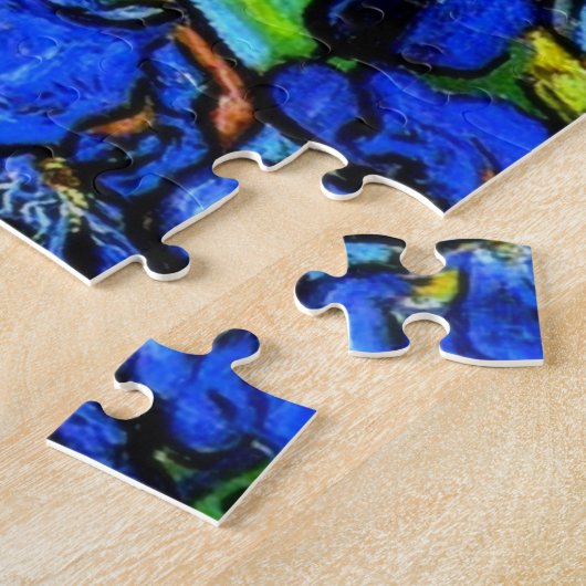 ファン・ゴッホの有名なフローラズ絵画・アイリス ジグソーパズル (側面)