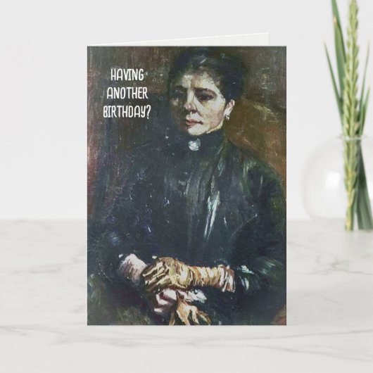 ファン・ゴッホの絵画誕生日・ユーモア カード (正面)