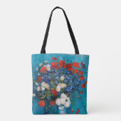 ファン・ゴッホの花とケシの花瓶 トートバッグ (裏面)