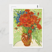 ファン・ゴッホの花とケシの花瓶 ポストカード (正面/裏面)