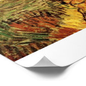 ファン・ゴッホの農民と囲まれた小麦畑 ポスター (角)