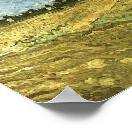 ファン・ゴッホファインアートの耕された絵画フィールド ポスター (角)