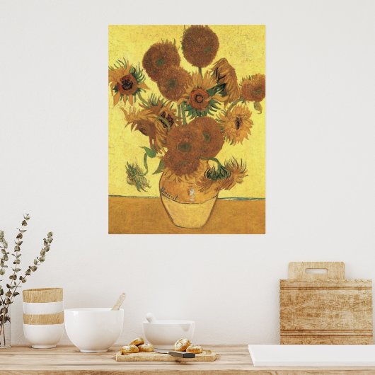 ファン・ゴッホポスト印象派ポスターによるヒマワリ ポスター (キッチン)