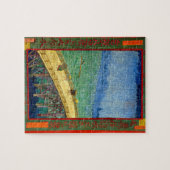 ファン・ゴッホ広重の後の雨の中の橋 ジグソーパズル (横)