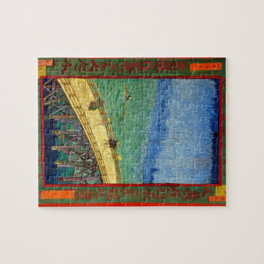 ファン・ゴッホ広重の後の雨の中の橋 ジグソーパズル (横)