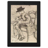 ファン・ゴッホ書男の顔離れ、 クリップボード (裏面)