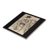 ファン・ゴッホ書男の顔離れ、 タイル (側面)