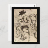 ファン・ゴッホ書男の顔離れ、 ポストカード (正面/裏面)