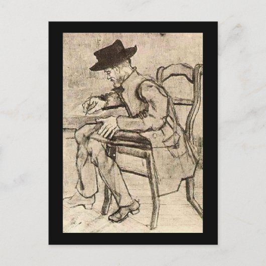 ファン・ゴッホ書男の顔離れ、 ポストカード (正面)