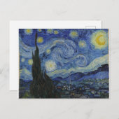 ファン・ゴッホ有名なスター絵画リー・ナイト シーズンポストカード (正面/裏面)