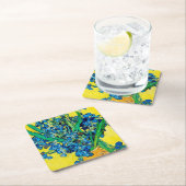 ファン・ゴッホ・アイリスの花瓶 スクエアペーパーコースター (インサイチュ)