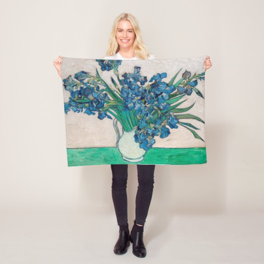 ファン・ゴッホ・アイリスの花瓶 フリースブランケット (インサイチュ)