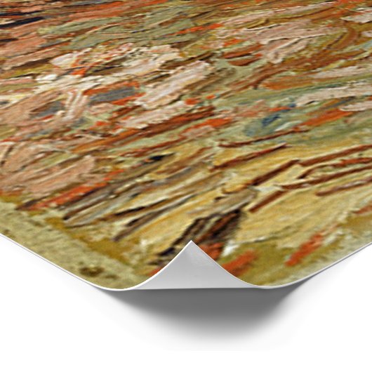 ファン・ゴッホ・アイリス、ヴィンテージポスト印象主義アート ポスター (角)